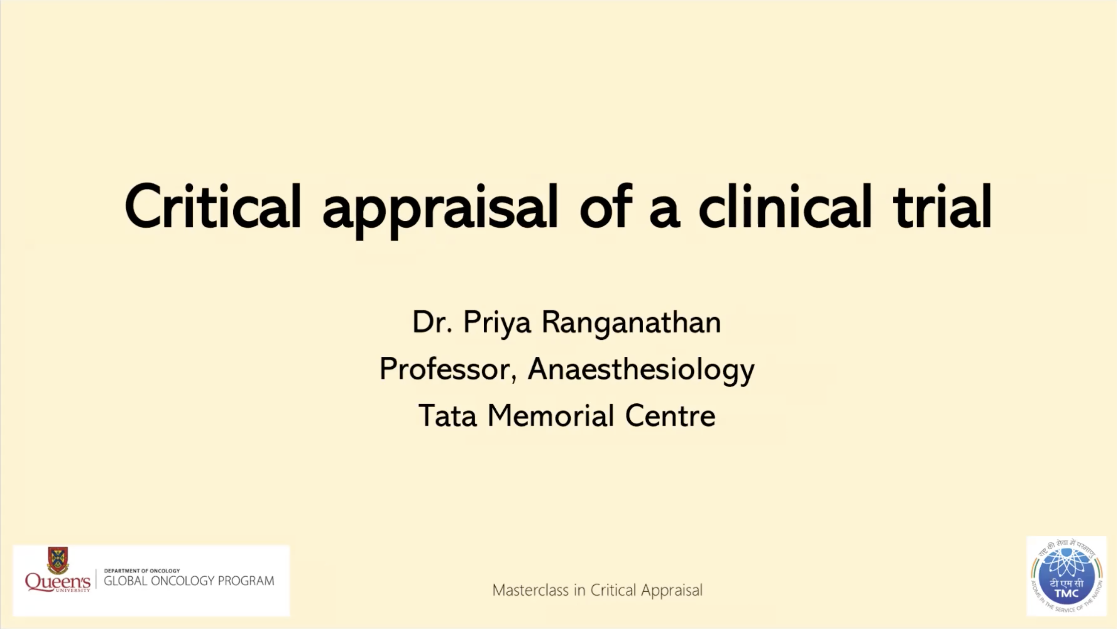 Critical Appraisal of a Clinical Trial